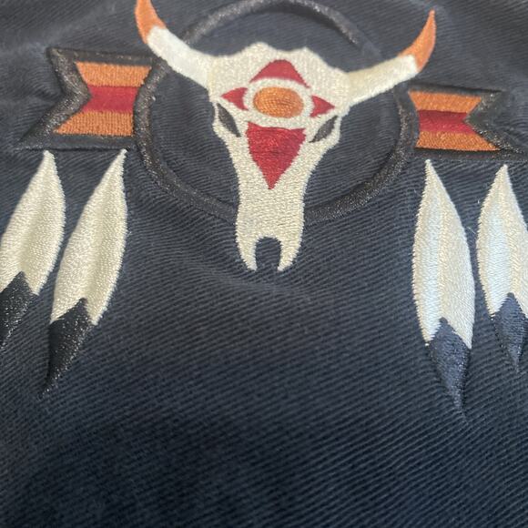 PANHANDLE SLIM COWBOY SNAP PEARL WESTERN SHIRT LARGE Embroidered - Picture 6 of 7